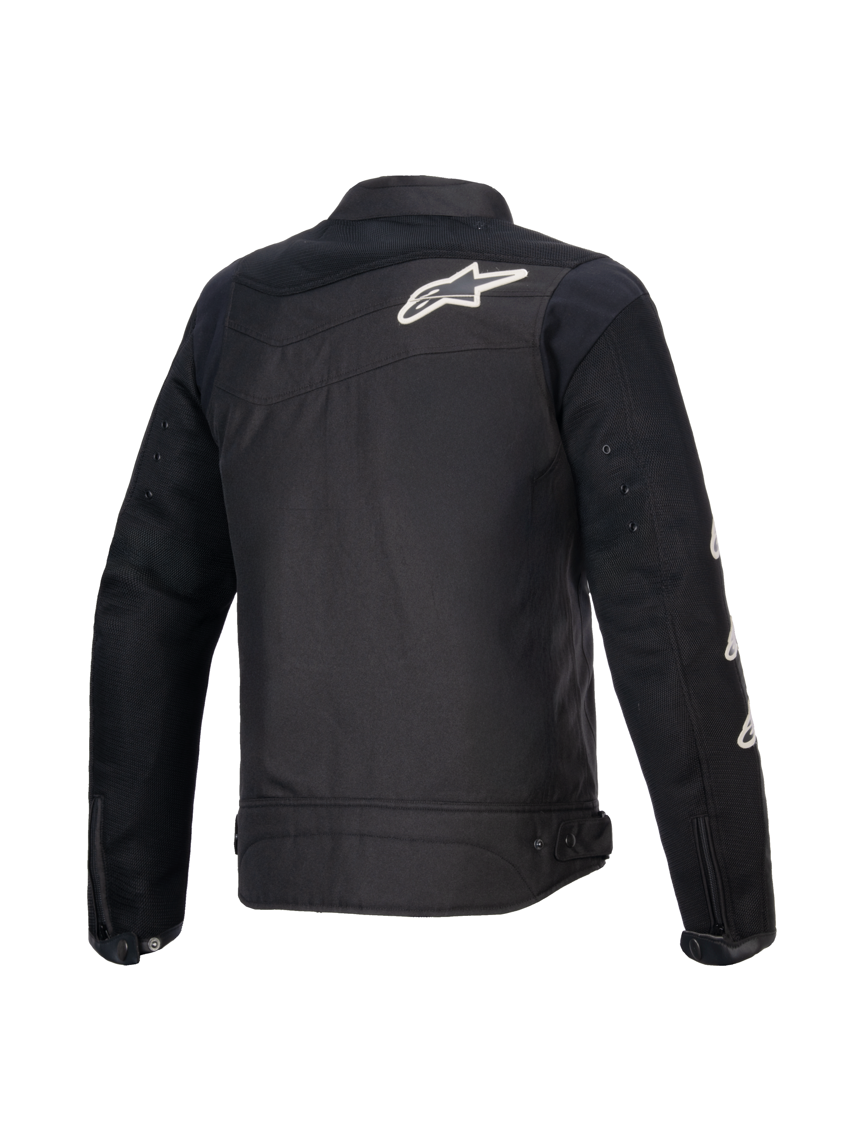 Alpinestars Veste T-Dyno Air, blouson de moto pour homme, noir, vue de dos avec panneaux en maille 3D et certification CE