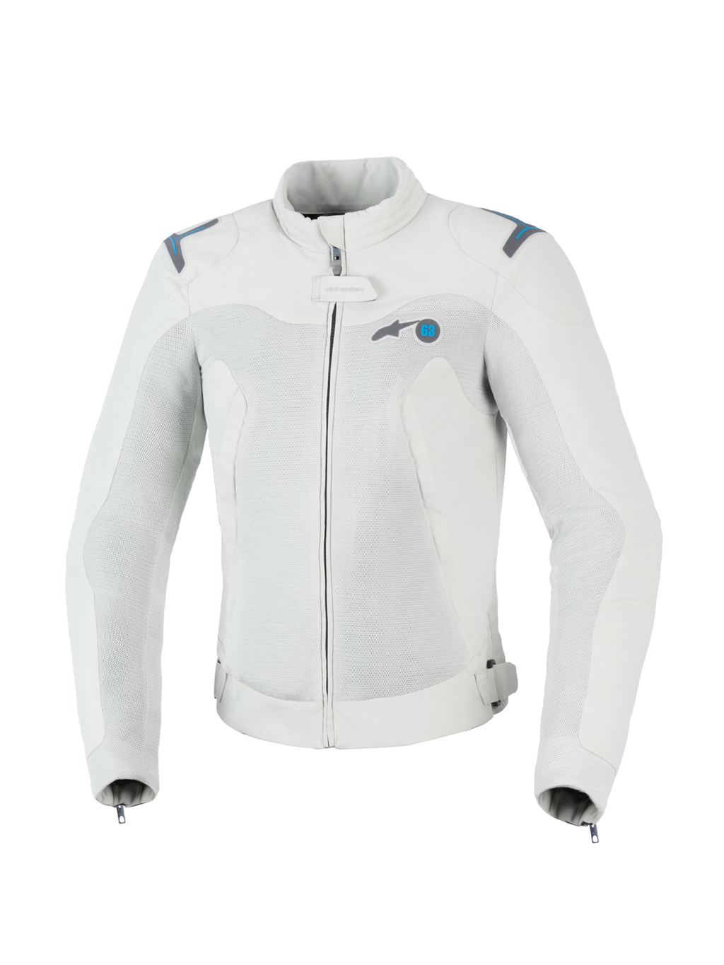 Alpinestars Stella Circal-1 Air Jacket, women's urban motorcycle jacket, Metal Gray and Methyl Blue, CE certified with mesh airflow panels and sustainable recycled textile construction