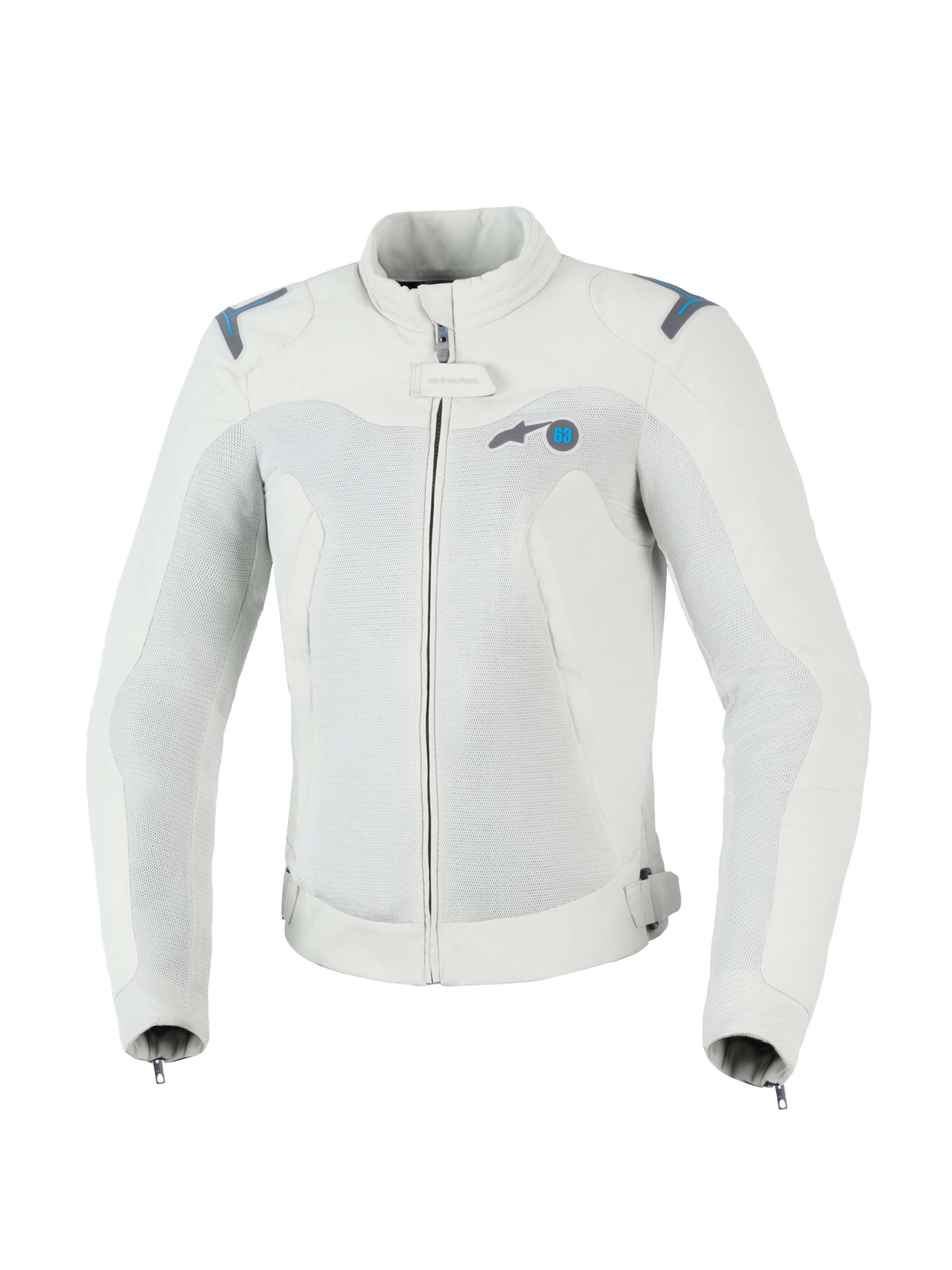 Alpinestars Stella Circal-1 Air Jacket, women's urban motorcycle jacket, Metal Gray and Methyl Blue, CE certified with mesh airflow panels and sustainable recycled textile construction