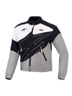 Alpinestars Stella Moshell Women's Urban Motorcycle Jacket in gray, black, and white with pink accents, windproof textile.