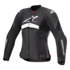 Alpinestars Stella T-GP Plus R V4 Airflow Jacket, Women's Motorcycle Racing Jacket, Black and White, ventilated textile construction with mesh panels and CE certified protection
