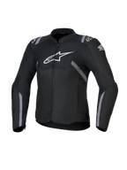 Veste Honda Stella T-SPS Air V2 pour femme, veste de moto en textile, noire avec logos Alpinestars et Honda blancs, accents de bandes grises, panneaux en mesh perforé pour la circulation de l'air, coupe sport