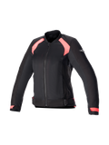 Alpinestars Eloise V2 Air, veste de moto pour femme, noire et rose diva, textile avec maille ventilée, compatible Tech-Air.