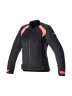 Alpinestars Eloise V2 Air, veste de moto pour femme, noire et rose diva, textile avec maille ventilée, compatible Tech-Air.