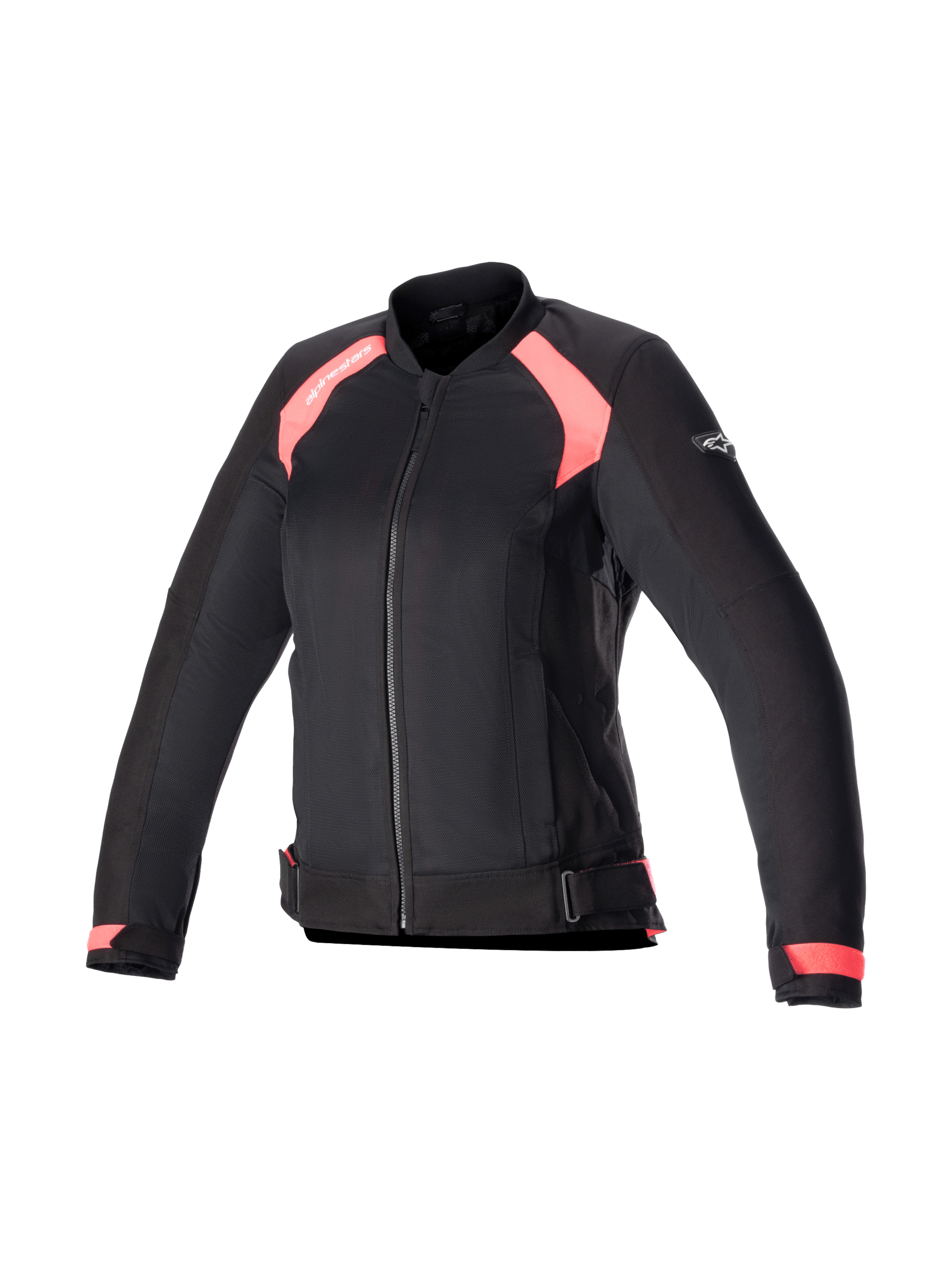 Alpinestars Eloise V2 Air, veste de moto pour femme, noire et rose diva, textile avec maille ventilée, compatible Tech-Air.