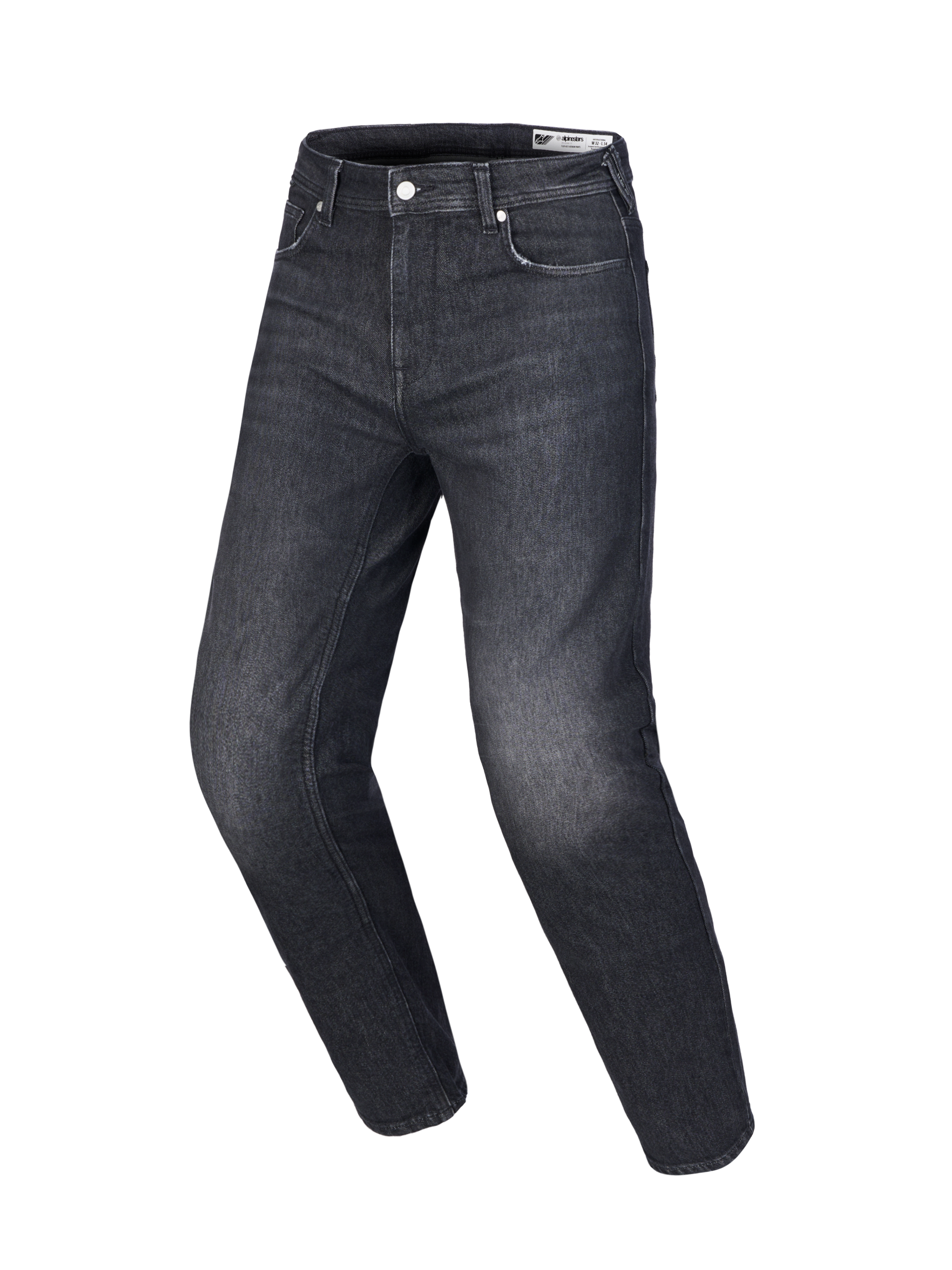 Flex-AST-8 Jeans - Regular - Black Motorcycle Denim Pants