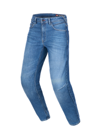 Alpinestars Flex-AST 7 Denim Pants, Men's Motorcycle Denim Pants, Light Blue, AA Certified technical riding jeans with CORDURA and Coolmax technology