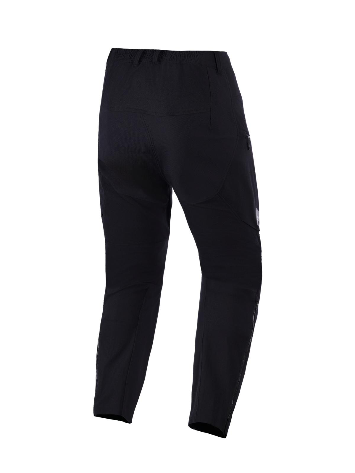Alpinestars Explore AST Pants Short, pantalon de moto d'aventure, noir, vue arrière montrant la construction en ripstop, les ourlets de jambes zippés et la coupe ergonomique pour la conduite par temps chaud