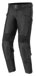 Alpinestars T SP-5 Rideknit Pants, pantalon de moto en textile noir, avec panneaux extensibles nervurés aux genoux, sangles de taille réglables, sections en tricot durable pour la flexibilité, coupe conique ajustée pour la performance sportive