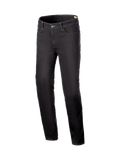 Alpinestars Cult-8 Stretch Denim, pantalon de moto urbain pour homme, noir, denim extensible avec protections certifiées CE.