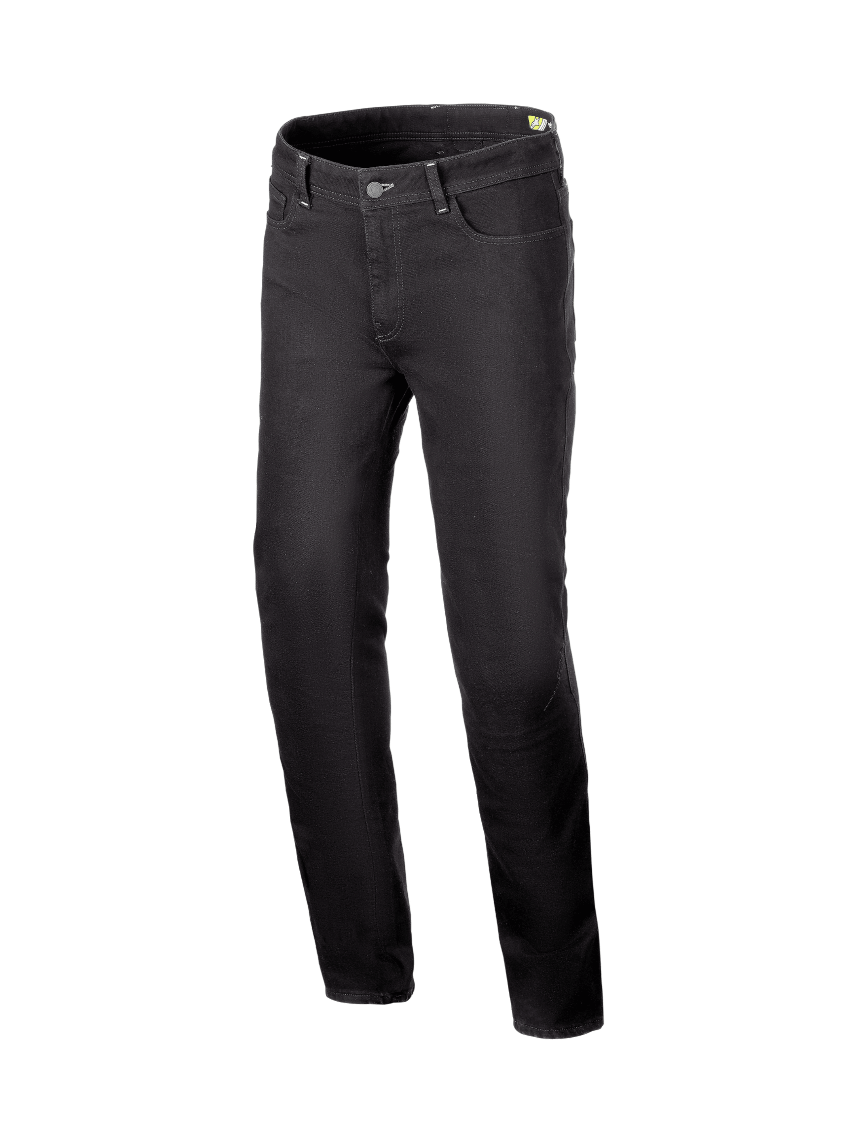 Alpinestars Cult-8 Stretch Denim, pantalon de moto urbain pour homme, noir, denim extensible avec protections certifiées CE.