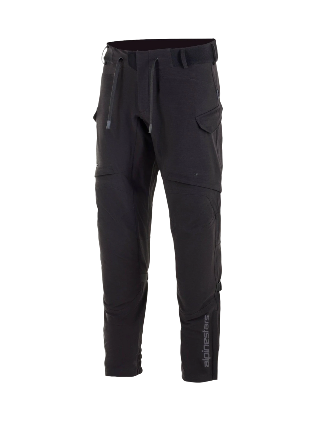 Alpinestars Juggernaut Waterproof Pants, Black men's urban motorcycle softshell pants with integrated knee protection.