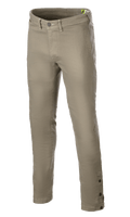 Alpinestars Stratos Regular Fit Tech Riding Pants, pantalon de moto, vert militaire, avec coupe fuselée, fermeture à bouton et zip, passants de ceinture et boutons réglables aux chevilles