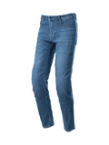 Alpinestars Radon, pantalon denim de moto urbain pour homme, bleu, genouillères certifiées CE, coupe standard.