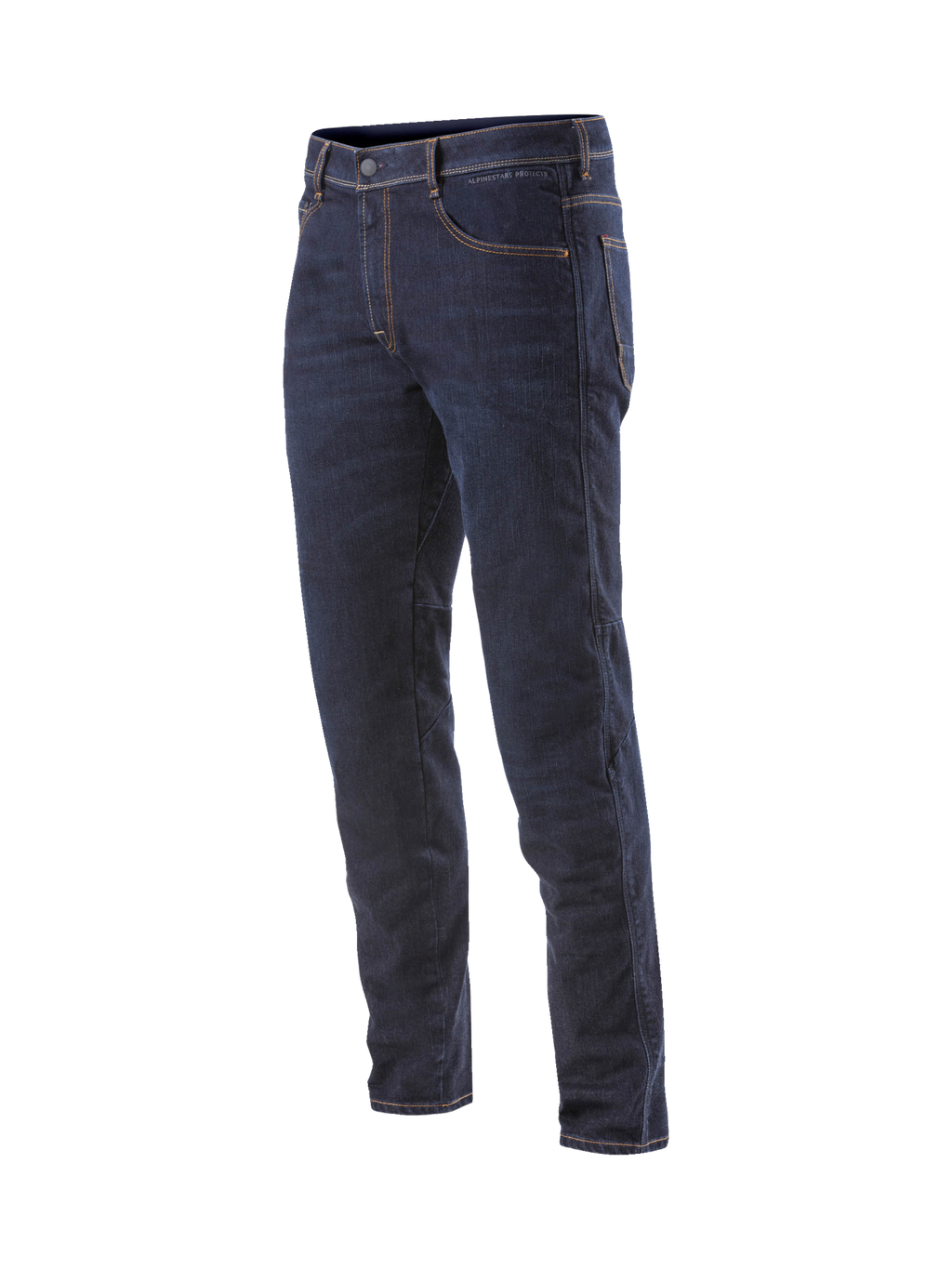 Pantalon Denim Radium Alpinestars, jean de moto pour homme bleu foncé, Cordura stretch avec protections Bio-Flex.
