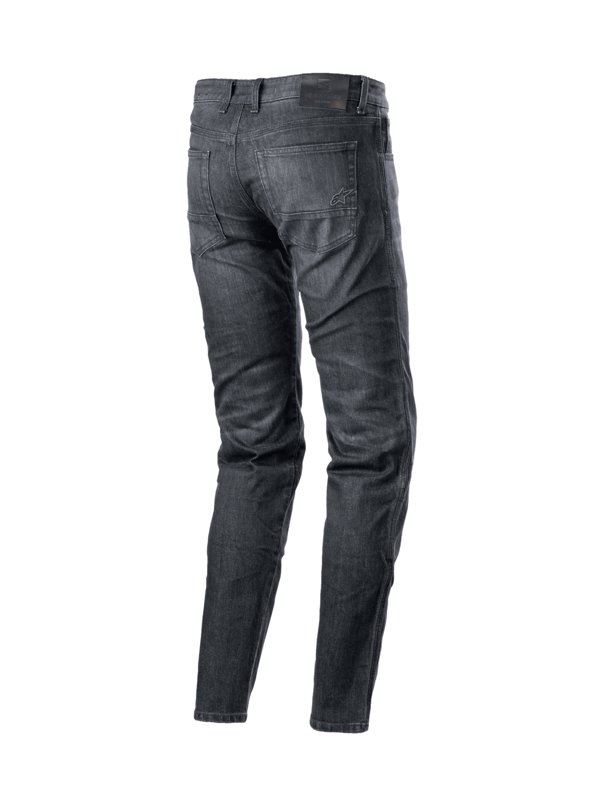 Alpinestars pantalon denim Sektor coupe standard, pantalon de moto urbain pour homme, noir lavé, denim extensible, vue arrière