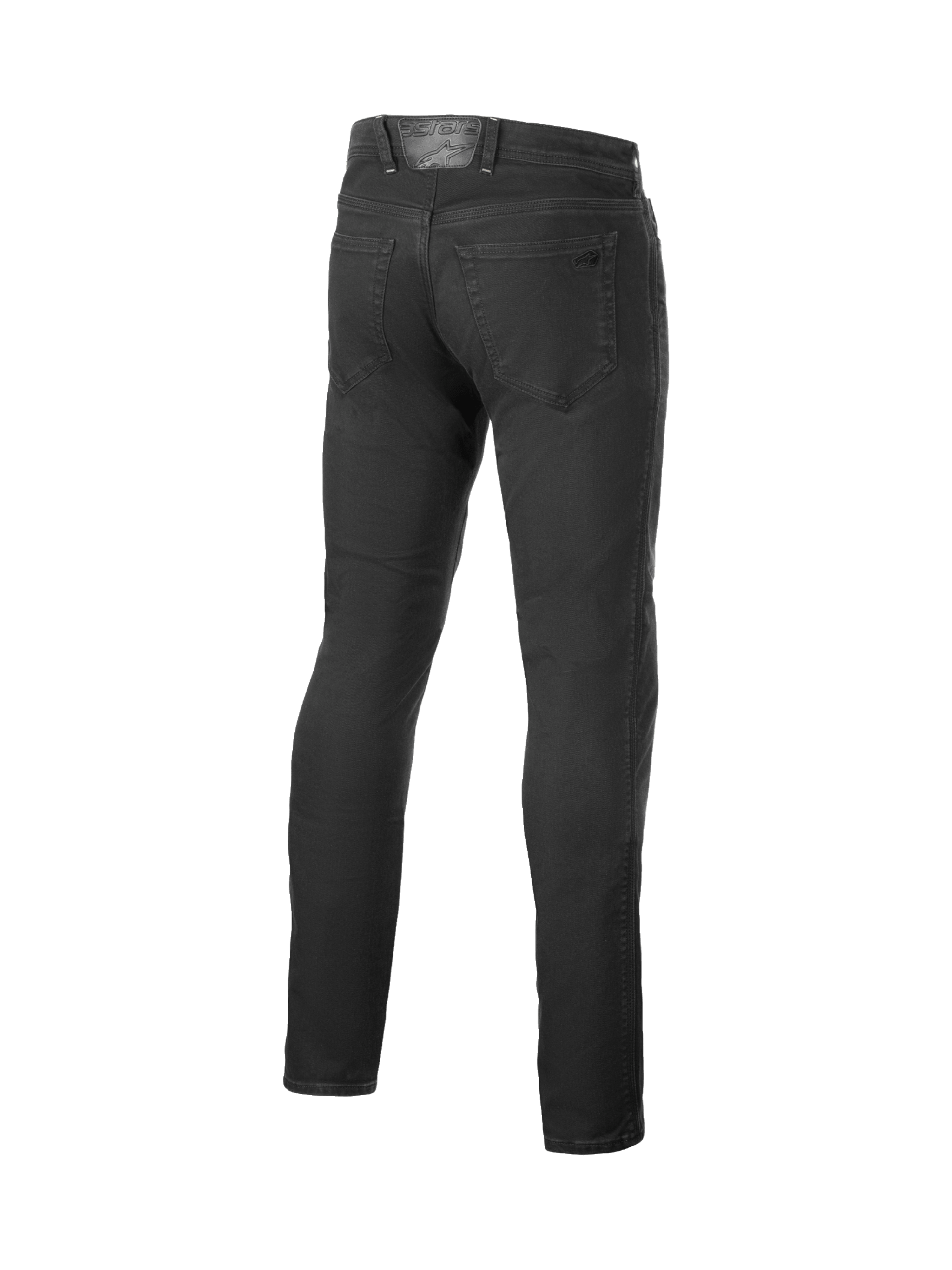 Alpinestars Pantalon Denim Copper V3, jean de moto urbain pour homme, noir, coupe droite, vue de dos