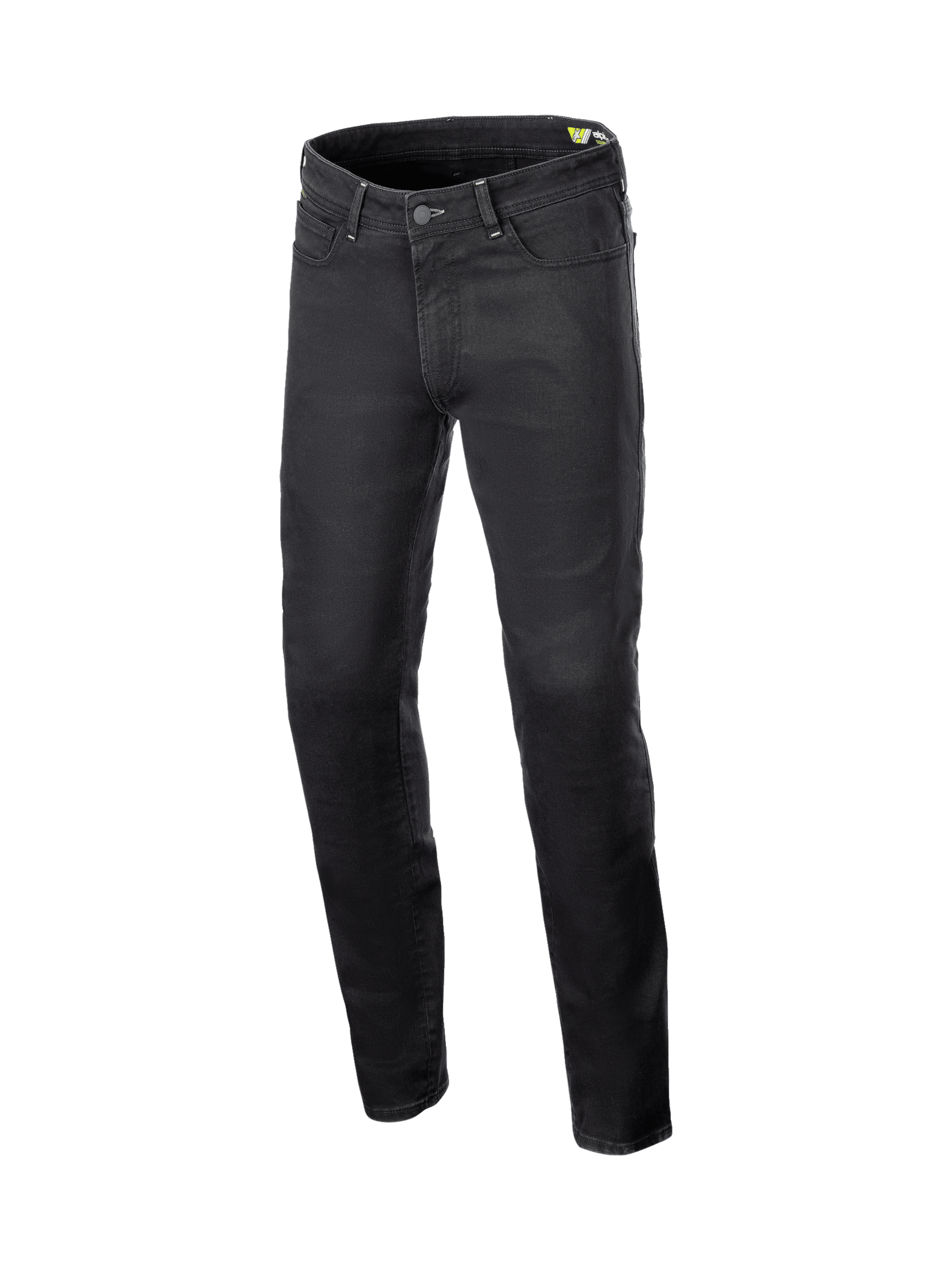 Alpinestars pantalon denim Copper V3, jean de moto pour homme, noir, denim de coton extensible renforcé en fibres d'aramide, coupe droite urbaine