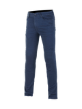 Alpinestars Denim Technique Stretch Cerium, pantalon de moto pour homme à coupe ajustée, bleu, denim avec protections Nucleon Plus, certifié CE