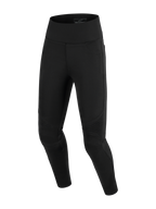 Alpinestars Stella Flex-Ast Leggings, leggings de moto pour femme, noir, dotés d'une taille haute et de panneaux en accordéon aux genoux, construction textile à coupe ajustée pour la conduite urbaine