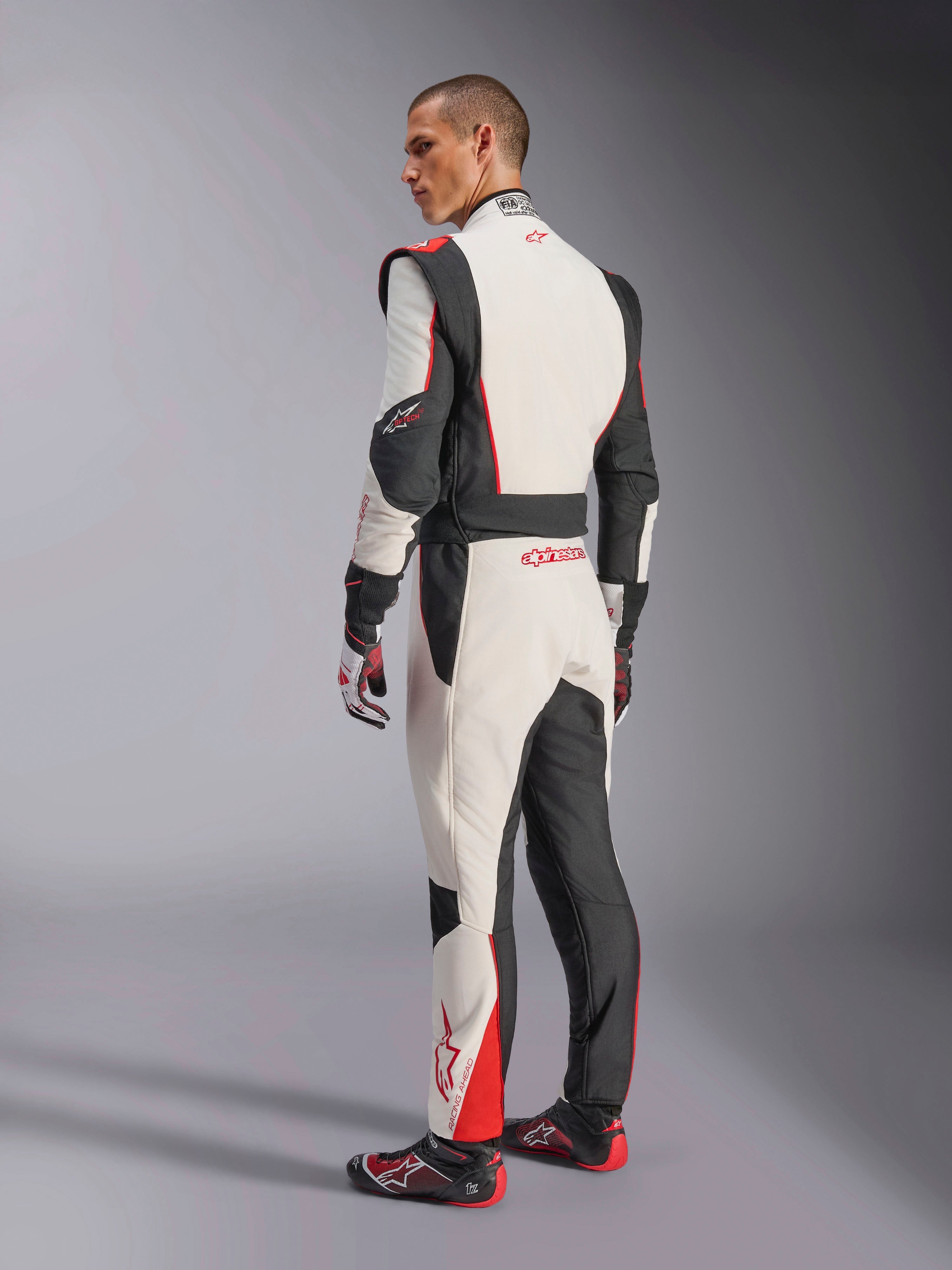 GP Tech V4 - White Auto Suit | Alpinestars®