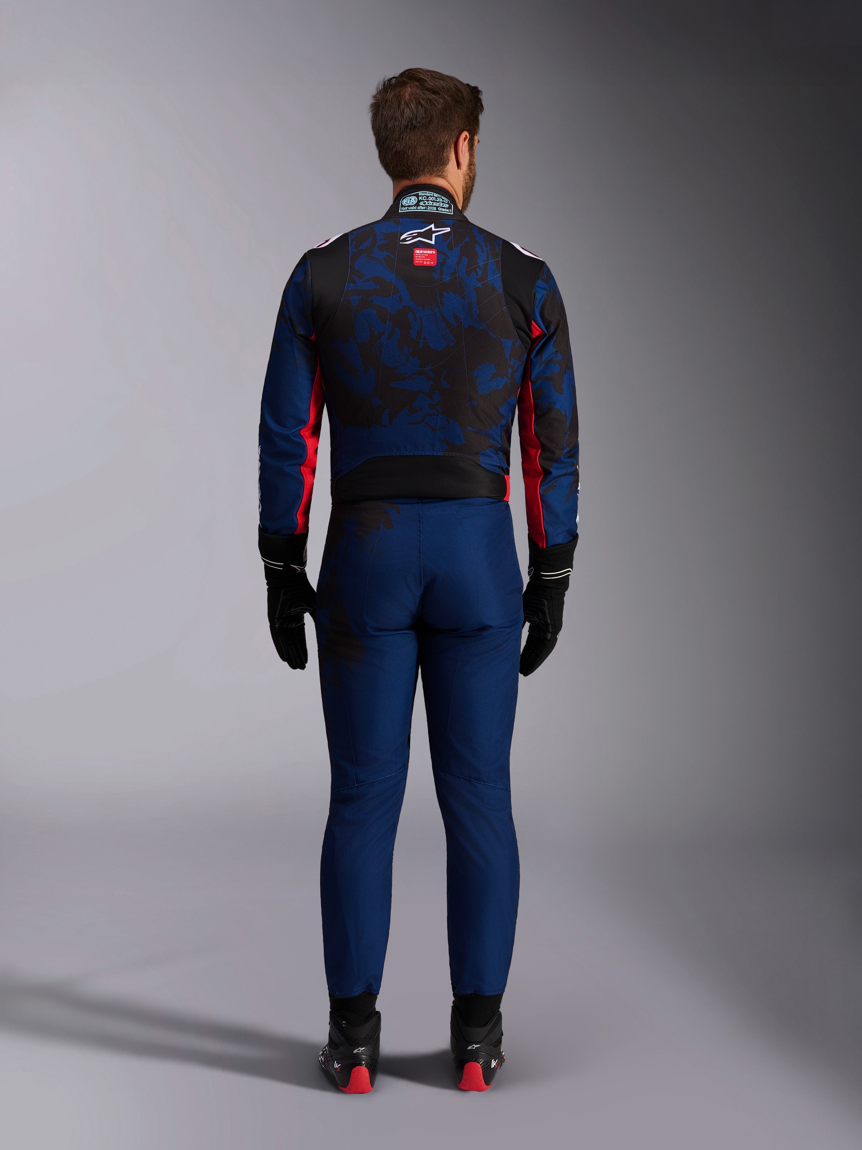 KMX-9 V3 Graphic 5 - Navy Red Karting Suit | Alpinestars®