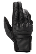 Alpinestars Phenom Leather Gloves, gants de moto, noir, vue de dessus, protection rigide et perforée des articulations, doigts renforcés, inserts extensibles en accordéon et construction en cuir de chèvre de qualité supérieure