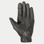 Gants Alpinestars Crazy Eight, gants de moto, noir, vue de la paume montrant la construction en cuir renforcé, panneaux de préhension texturés sur la paume et le pouce, et logo embossé sur la manchette