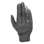 Gants en cuir Dyno Alpinestars, gants de moto noirs, construction en cuir de chèvre avec protection des phalanges recouverte, ventilations perforées sur les doigts et le poignet, fermeture par sangle Velcro, design urbain minimaliste