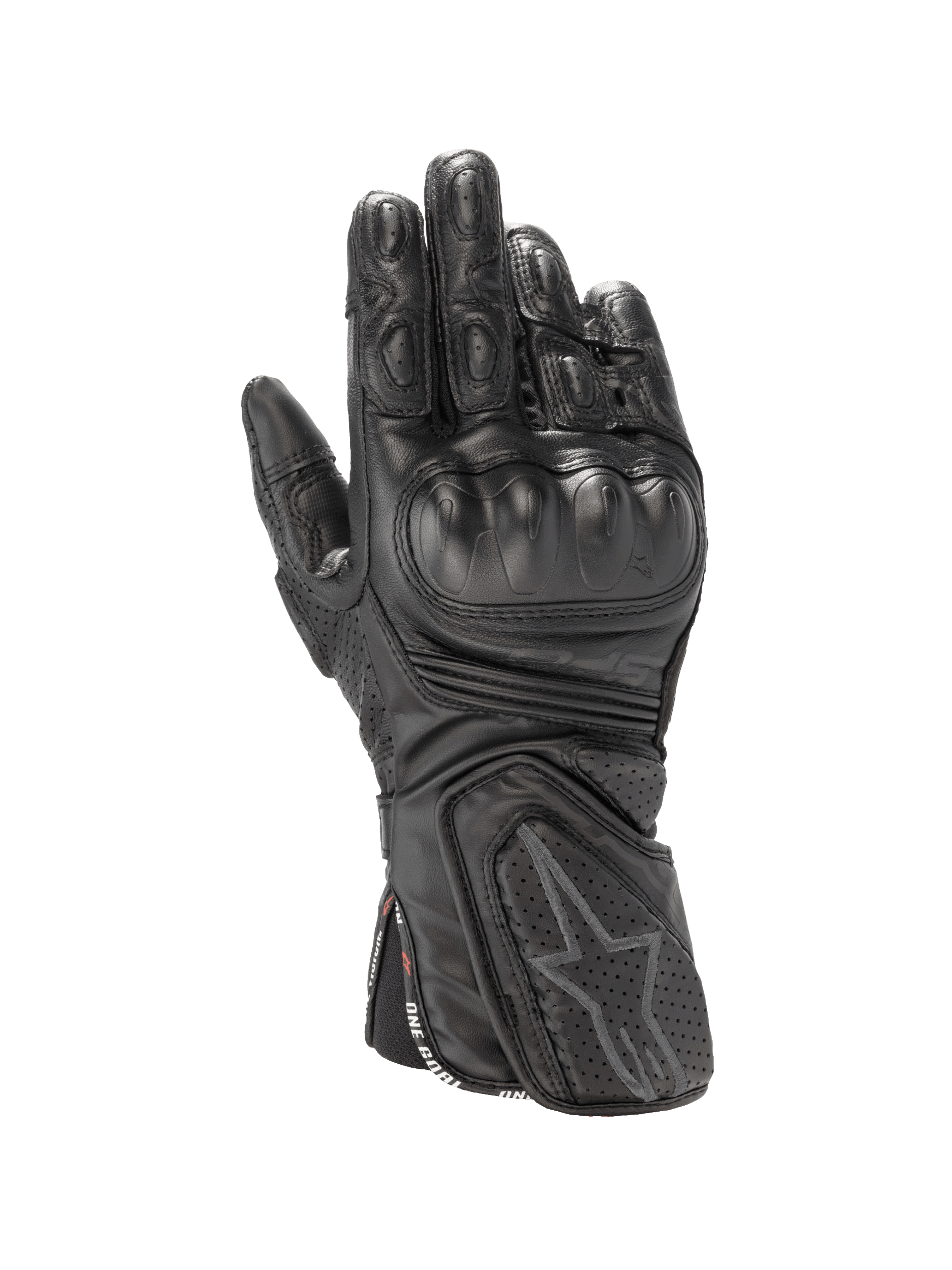 Alpinestars Stella SP-8 V3, gants de moto femme, noirs, en cuir avec protection rigide et manchette longue, certifiés CE