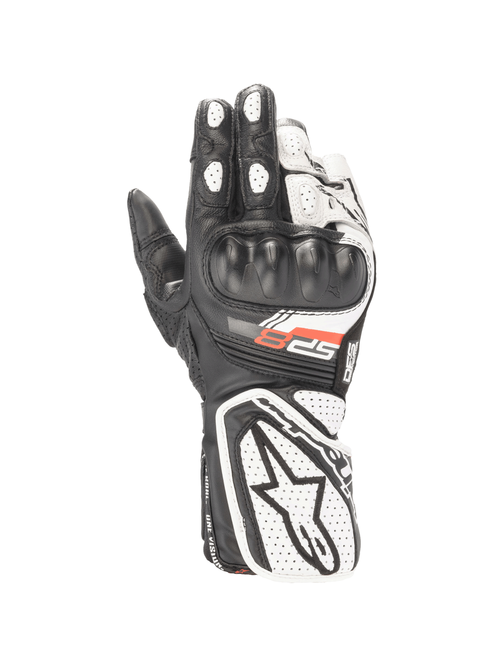 Alpinestars Stella SP-8 V3, gants de moto racing pour femme, noirs et blancs, cuir avec protection certifiée CE