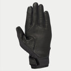 Alpinestars Women Stella C1 Windstopper V2 Gloves, Black, palm view featuring full-grain leather reinforcements and touchscreen compatible index fingertip, hook and loop cuff closure, sleek urban riding design