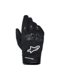 Alpinestars SP X Z Waterproof Gloves, gants de moto noirs avec logo étoile blanc, dotés d'une protection des articulations en TPU SP X texturé avec segments noirs brillants, design urbain épuré avec coutures renforcées, construction imperméable pour rouler par tous les temps