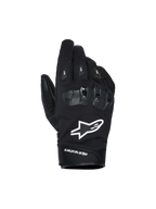 Alpinestars SP X Z Waterproof Gloves, gants de moto noirs avec logo étoile blanc, dotés d'une protection des articulations en TPU SP X texturé avec segments noirs brillants, design urbain épuré avec coutures renforcées, construction imperméable pour rouler par tous les temps