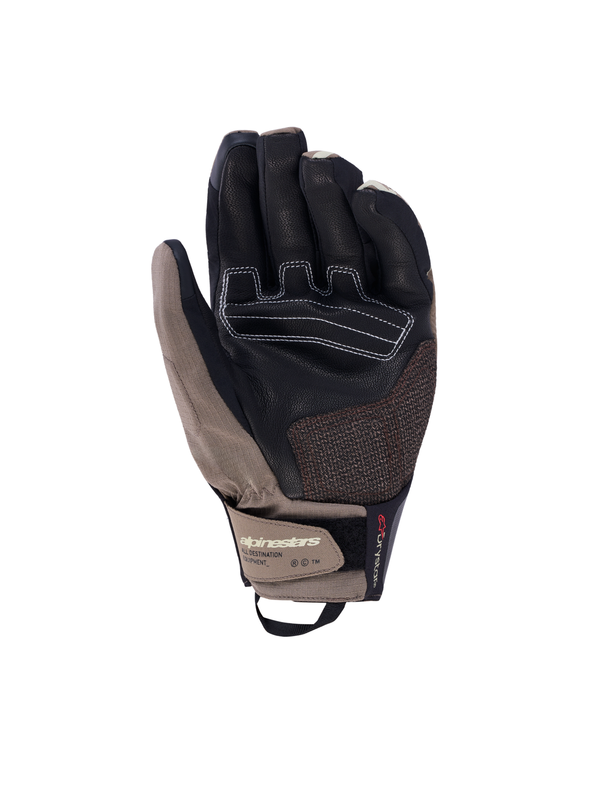 Alpinestars Harok Pro Drystar Gants, gants de moto adventure, marron et noirs, certifiés CE avec membrane imperméable et paume en cuir