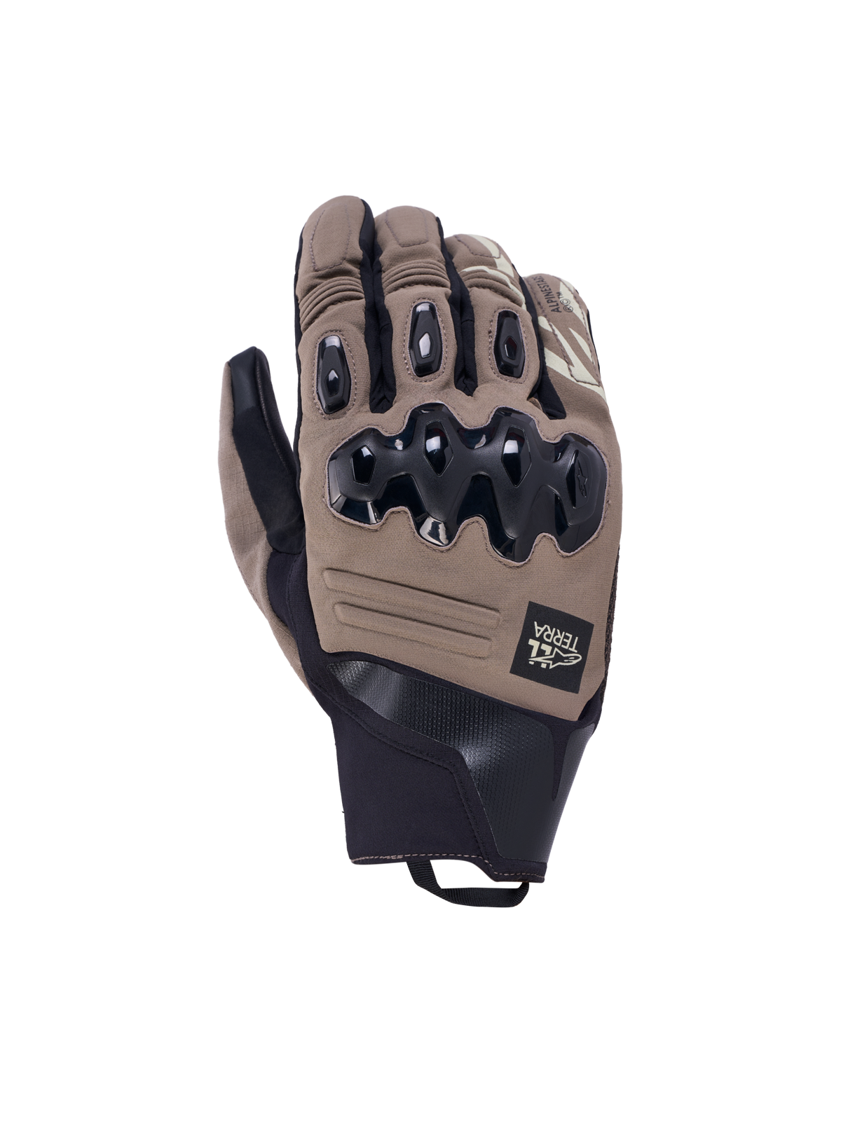 Alpinestars Harok Pro Drystar, gants de moto all-terrain, marron et noir, imperméables avec protection des phalanges