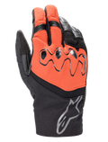 Alpinestars Hyde XT Drystar® XF, gants de moto touring, rouge feu et noir, avec articulations viscoélastiques de protection, logo Alpinestars sur la manchette, construction imperméable en textile et cuir