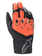 Alpinestars Hyde XT Drystar® XF, gants de moto touring, rouge feu et noir, avec articulations viscoélastiques de protection, logo Alpinestars sur la manchette, construction imperméable en textile et cuir