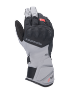Gants Alpinestars Tourer W-7 V2 Drystar, gants de moto touring, noir et gris foncé avec accent rouge, modèle d'hiver imperméable avec manchette longue, protection des articulations SP Lite recouverte et système de fermeture réglable