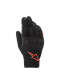 Alpinestars S-Max Drystar  Gloves, black and red fluorescent waterproof motorcycle road gloves with knuckle protection.