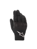 Alpinestars S-Max Drystar, gants de moto pour homme, noirs et blancs, imperméables avec protection d'articulations rigide, mélange cuir et mesh.