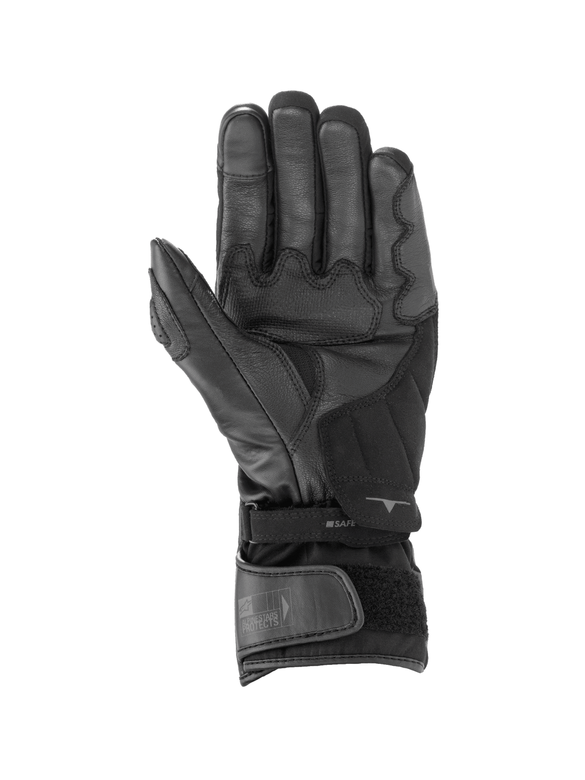 Gants Alpinestars SP-365 Drystar®, gants de moto racing imperméables noirs et anthracite, paume en cuir adhérente.