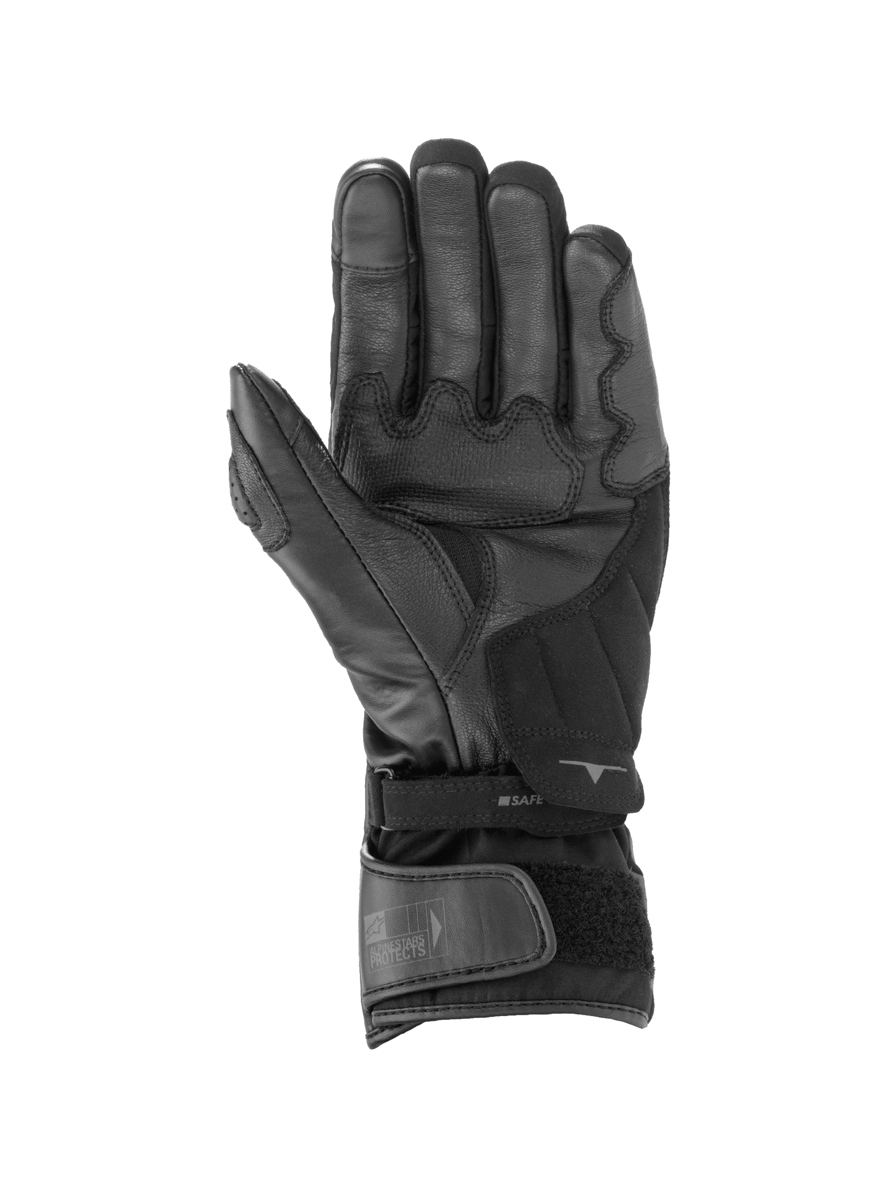 Gants Alpinestars SP-365 Drystar®, gants de moto racing imperméables noirs et anthracite, paume en cuir adhérente.