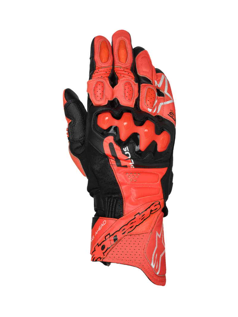 Alpinestars GP Plus R V3, gants de moto racing en cuir pour homme, rouges et noirs, protection des articulations en TPU, certifiés CE