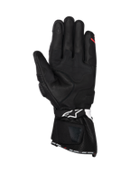 Alpinestars SP-3, gants de moto pour homme, noirs avec accents rouges, vue de la paume en cuir et index compatible avec les écrans tactiles.
