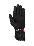 Alpinestars SP-3, gants de moto pour course, homme, noirs avec accents rouges et blancs, construction en cuir avec inserts de préhension sur la paume
