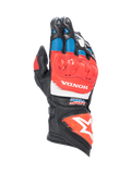 Alpinestars Honda GP Pro R3, gants de moto pour course, noirs et rouges, cuir avec protection DFS et marquage Honda