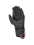 Alpinestars GP Pro R4, gants de moto racing noirs, paume en cuir de kangourou et slider de manchette DFS.