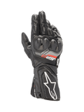 Gants Alpinestars SP-8 V3, gants de moto racing en cuir de chèvre noir, avec protection SP double densité