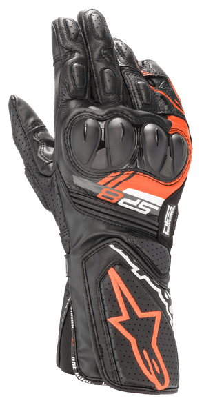 SP-8 V3 - Black Motorcycle Gloves | Alpinestars®